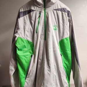 ANTIGUA Gray Green Sweater Jacket L Pullover Desert‎ Dry Golf Pebble Beach Light